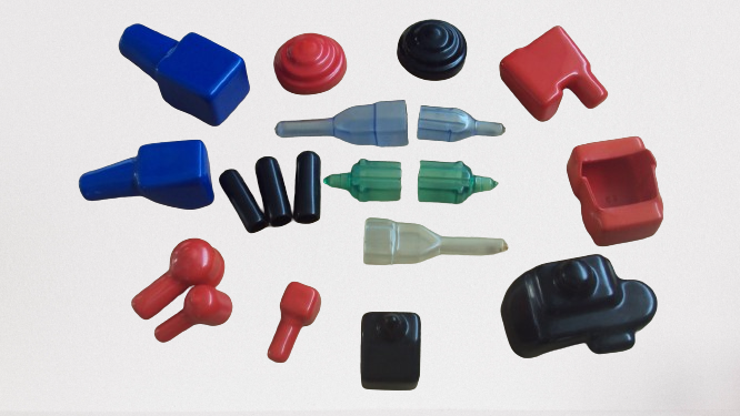 Finished dip moulded components